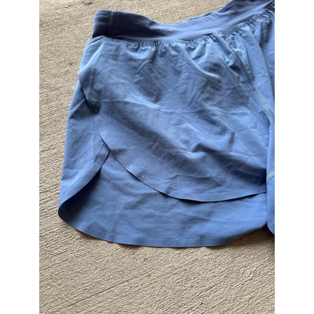 Lululemon Find Your Pace Shorts Periwinkle Blue High Rise Smocked Running Small - Picture 5 of 8